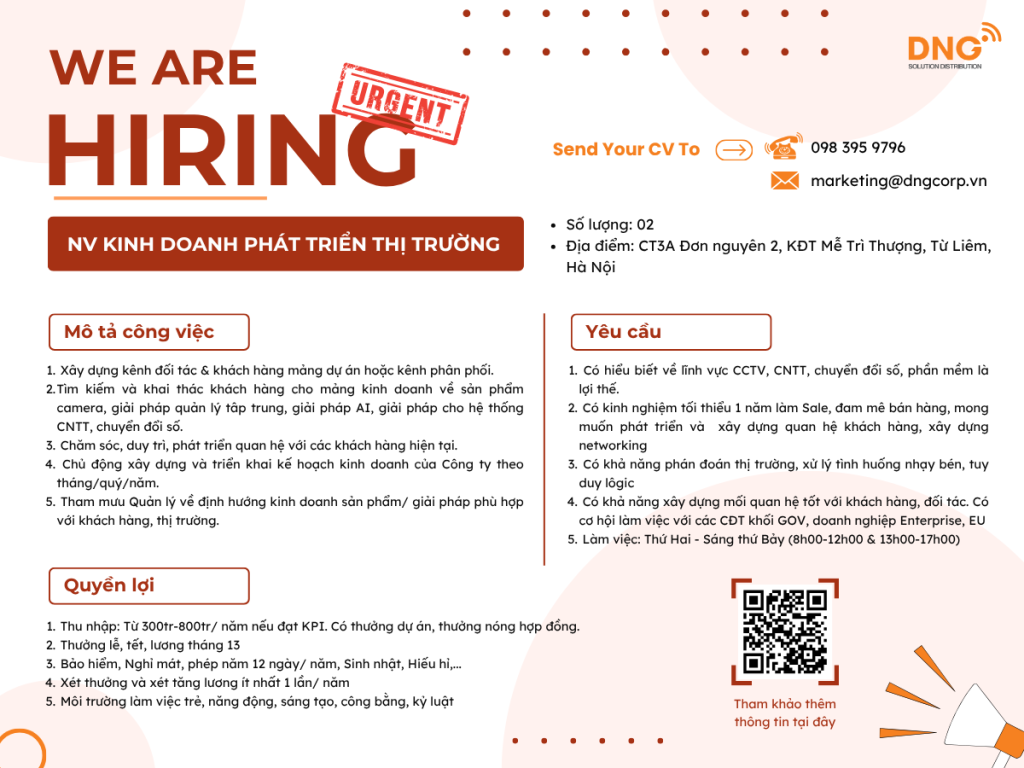 NV Kinh doanh phát triển thị trường
